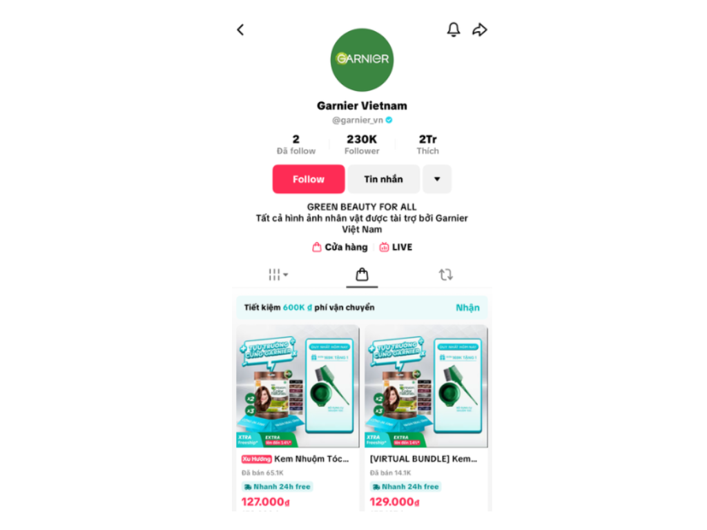 VIDEO VIRAL - SHORT BÁN HÀNG  KÊNH GARNIER 5/2024